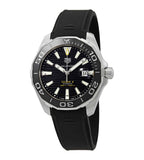 Tag Heuer Aquaracer Calibre 5 Automatic Black Dial Black Rubber Strap Watch for Men - WAY201A.FT6142