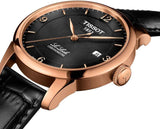 Tissot Le Locle Chronometer Black Dial Black Leather Strap Watch For Men - T006.408.36.057.00