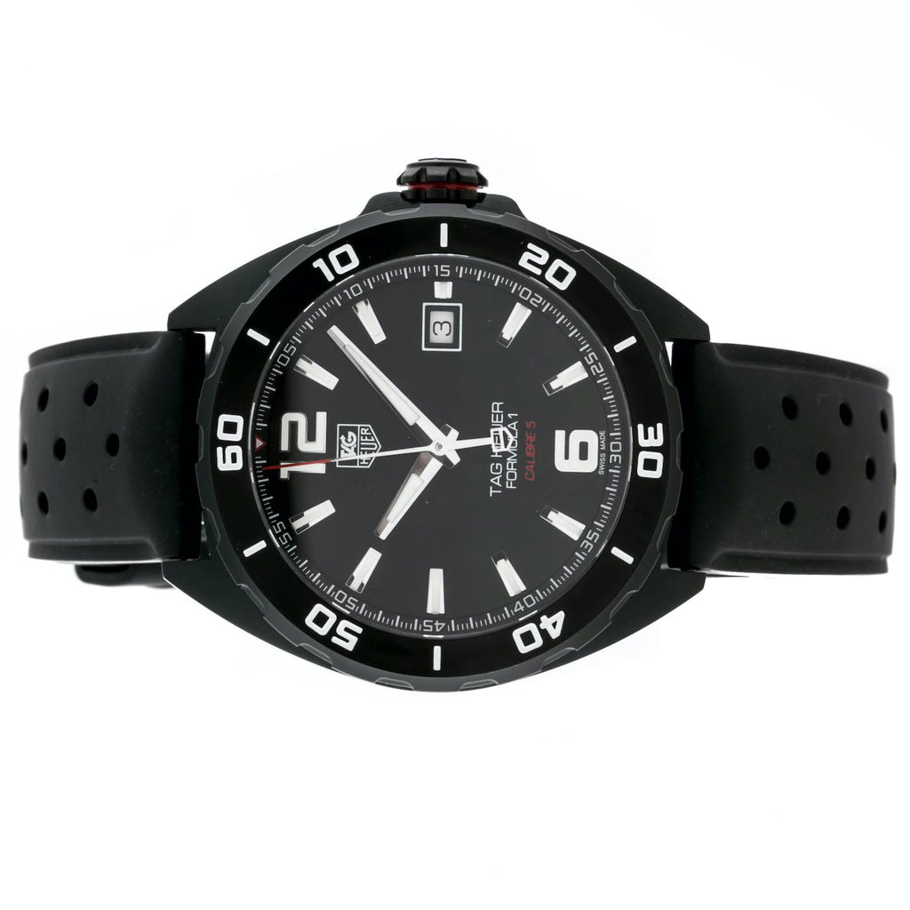 Tag Heuer Formula 1 Automatic Black Dial Black Rubber Strap Watch for Men - WAZ2115.FT8023