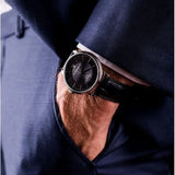 Tissot Carson Premium Powermatic 80 Black Dial Black Leather Strap Watch For Men - T122.407.16.051.00