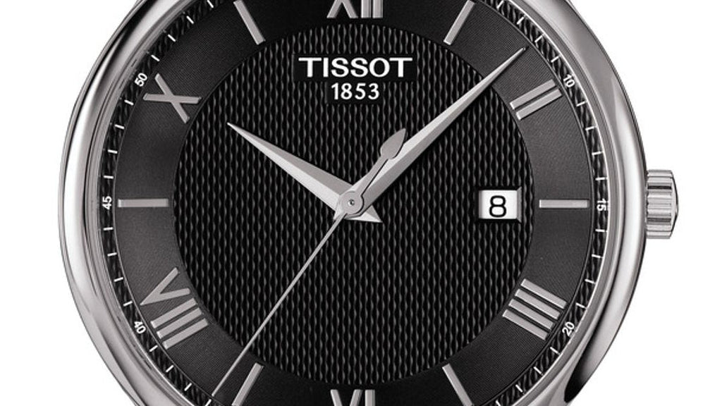 Tissot T Classic Tradition Quartz Black Dial Black Leather Strap Watch For Men - T063.610.16.058.00