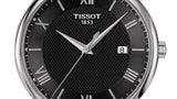 Tissot T Classic Tradition Quartz Black Dial Black Leather Strap Watch For Men - T063.610.16.058.00