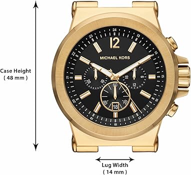 Michael Kors Dylan Chronograph Black Dial Brown Rubber Strap Watch For Men - MK8904