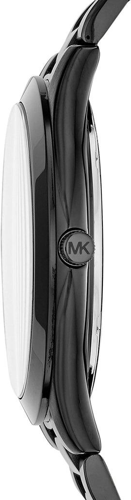 Michael Kors Slim Runway Black Dial Black Steel Strap Watch for Men - MK8507