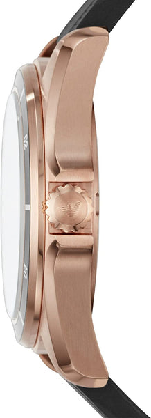 Emporio Armani Sport Quartz Black Dial Black Rubber Strap Watch For Men - AR11101