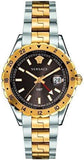 Versace Hellenyium Quartz Brown Dial Two Tone Steel Strap Watch For Men - V11040015