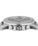 Versace Greca Action Chronograph Quartz Green Dial Silver Steel Strap Watch for Men - VE3J00422