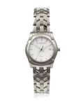Burberry Heritage Check White Dial Silver Steel Strap Watch for Women - BU1853