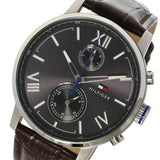 Tommy Hilfiger Aiden Quartz Black Dial Brown Leather Strap Watch for Men - 1791309