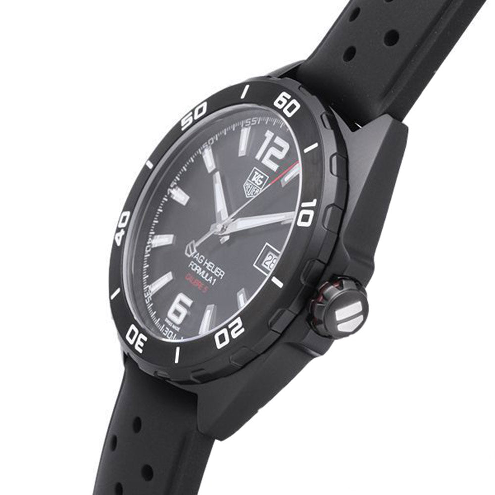 Tag Heuer Formula 1 Automatic Black Dial Black Rubber Strap Watch for Men - WAZ2115.FT8023
