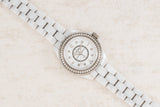 Chanel J12 Quartz Diamonds White Dial White Steel Strap Watch for Women - J12 H3110
