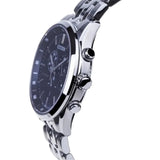 Citizen Eco Drive Chronograph Blue Dial Silver Steel Strap Watch For Men - AT2140-55L