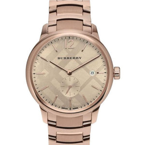 Burberry The Classic Rose Gold Dial Rose Gold Steel Strap Watch for Men - BU10013