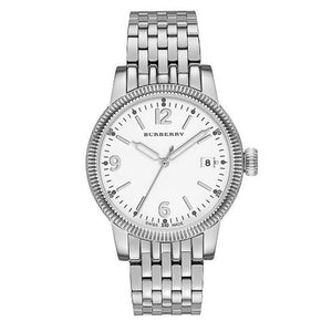 Burberry Analog White Dial Silver Steel Strap Watch for Women - BU7838