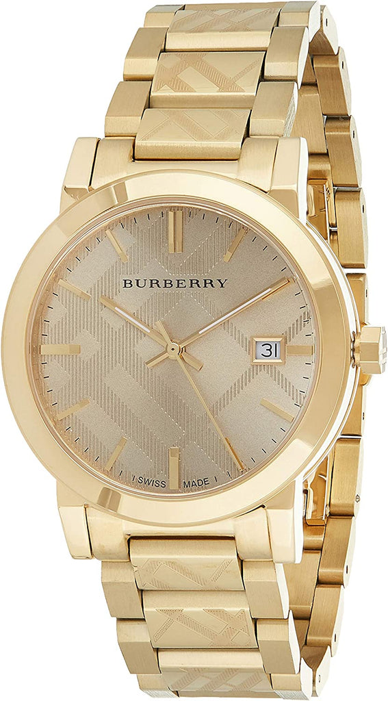 Burberry The City Gold Dial Gold Steel Strap Watch for Men - BU9038