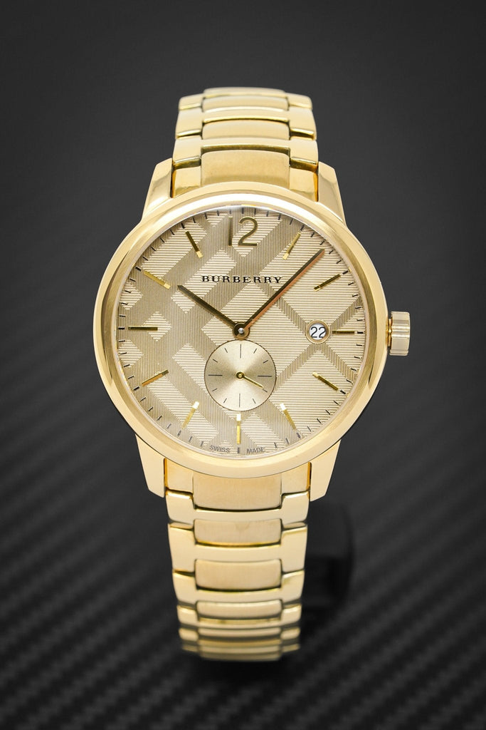Burberry The Classic Gold Dial Gold Steel Strap Watch for Men - BU10006