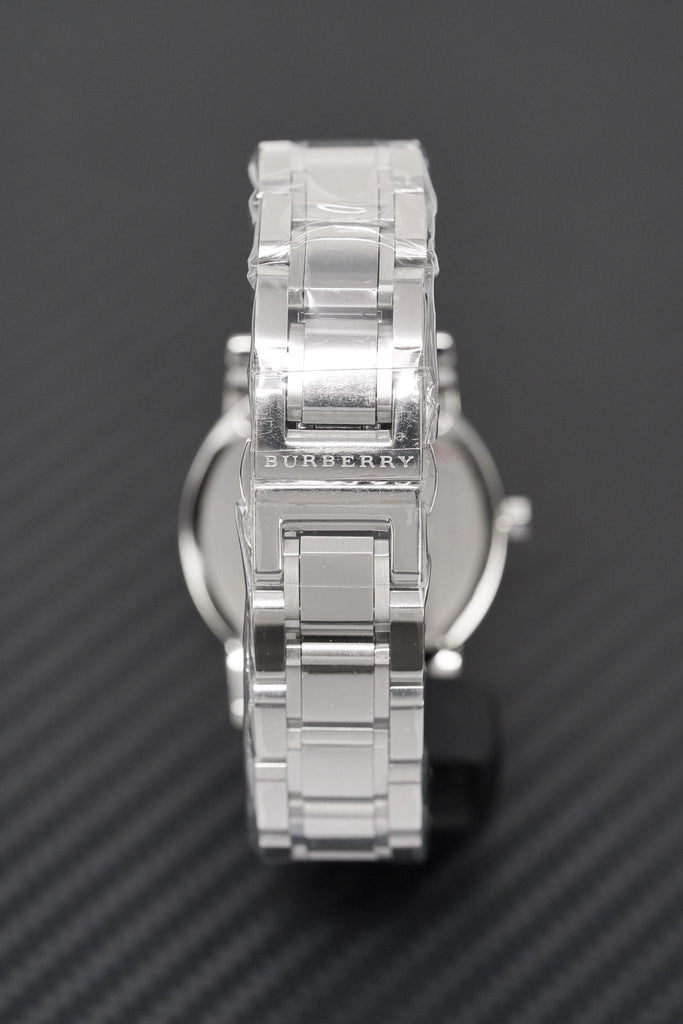 Burberry The City White Dial Silver Steel Strap Watch for Women - BU9100