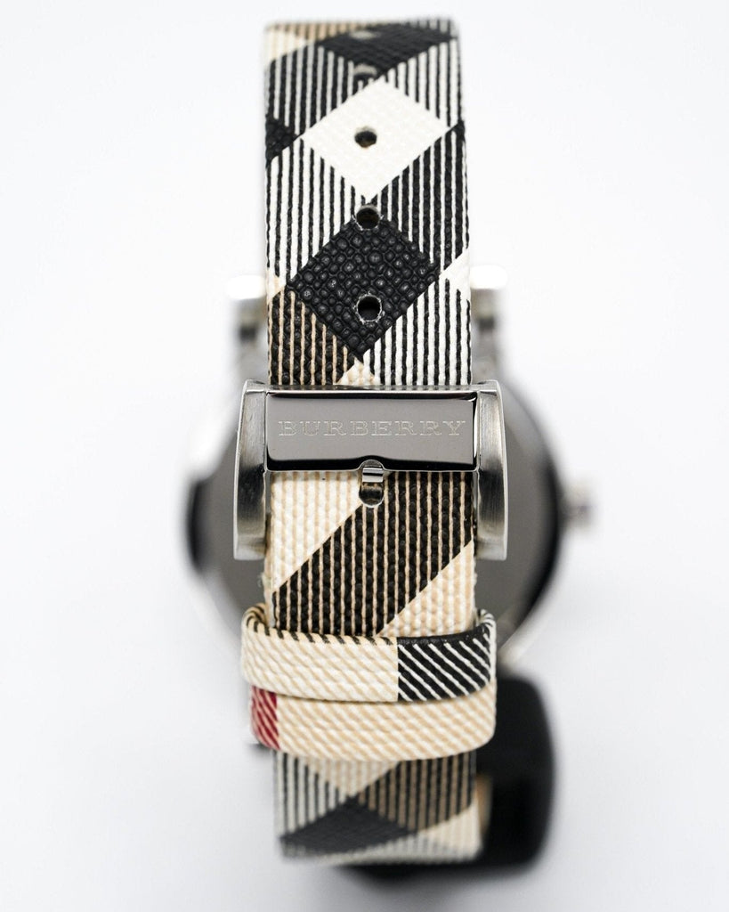 Burberry The City White Dial Brown Leather Strap Watch for Women - BU9113