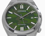 Citizen Tsuyosa Automatic Camouflage Green Dial Silver Steel Strap Watch For Men - NJ0159-86X