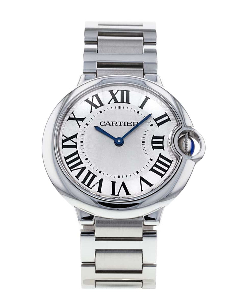 Cartier Ballon Bleu De Cartier Silver Dial Silver Steel Strap Watch for Women - W69011Z4