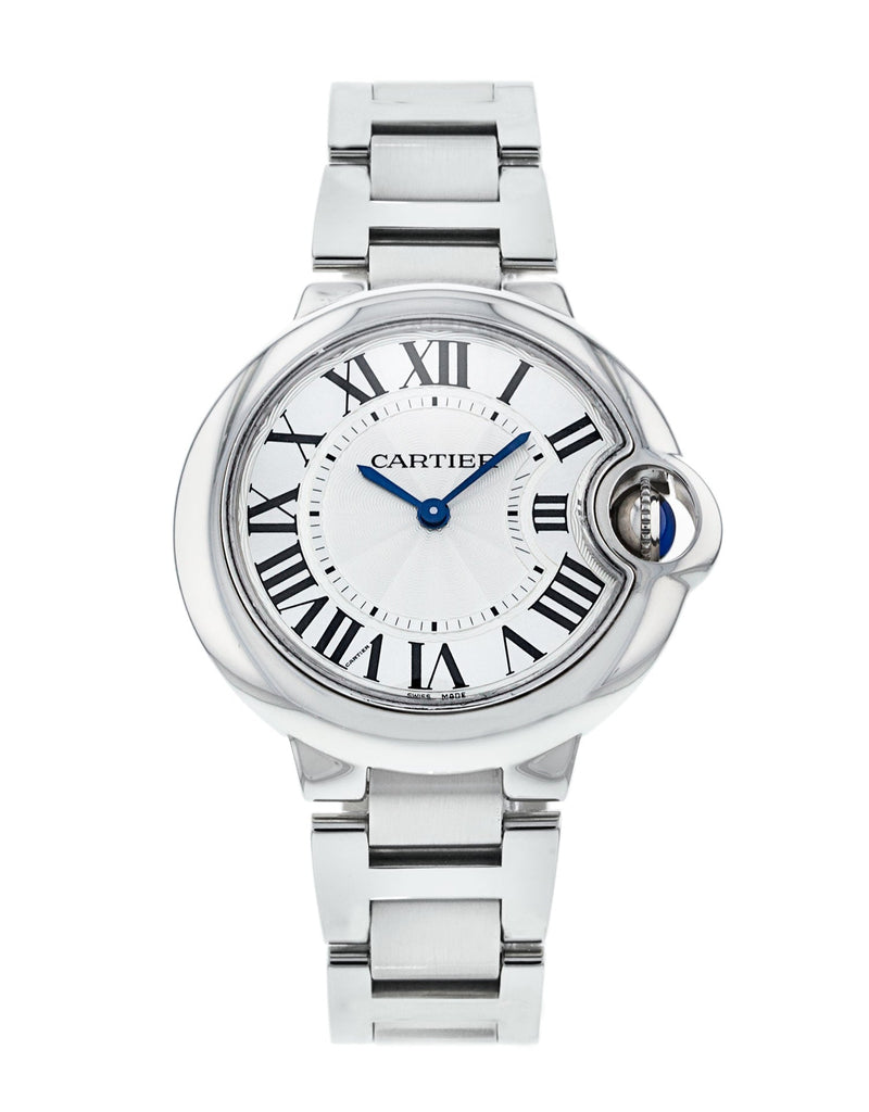 Cartier Ballen Bleu De Cartier Silver Dial Silver Steel Strap Watch for Women - W6920084