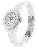 Chanel J12 Ceramic White Dial White Steel Strap Watch for Women - J12 H0968