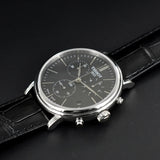 Tissot Carson Premium Chronograph Black Dial Black Leather Strap Watch For Men - T122.417.16.051.00