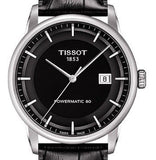 Tissot T Classic Luxury Black Dial Black Leather Strap Watch For Men - T086.407.16.051.00