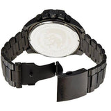 Diesel Mega Chief Chronograph Black Dial Black Steel Strap Watch For Men - DZ4283