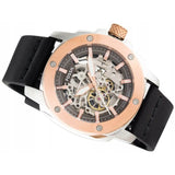 Fossil Modern Machine Automatic Skeleton Dial Black Leather Strap Watch for Men - ME3082