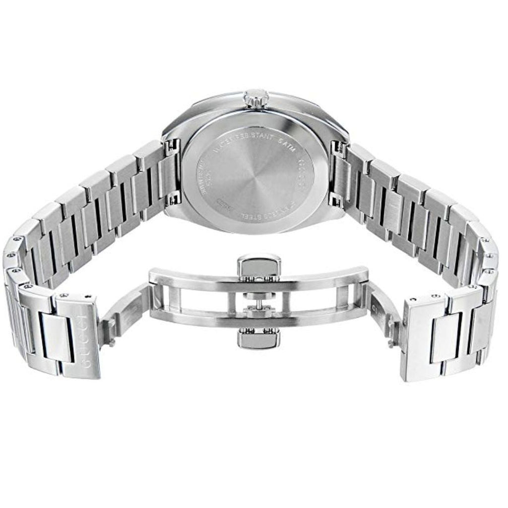 Gucci GG2570 Diamonds White Dial Silver Steel Strap Watch For Women - YA142506