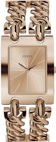 Guess Mod Heavy Metal Rose Gold Dial Rose Gold Steel Strap Watch For Women - W1117L3