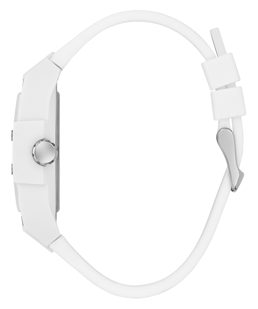 Guess Phoenix Analog White Dial White Silicone Strap Watch for Men - GW0720G1