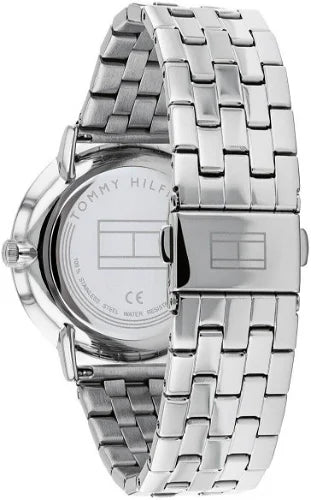 Tommy Hilfiger Jenna Quartz White Dial Silver Steel Strap Watch for Women - 1782068