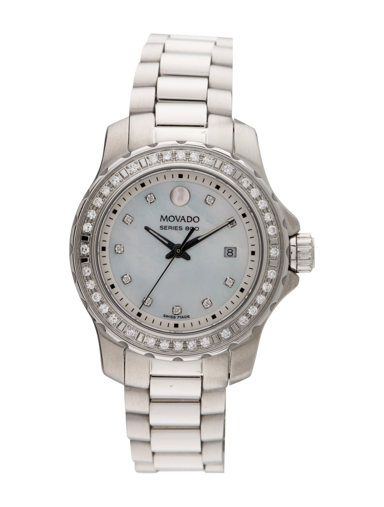 Movado Series 800 29mm Mother of Pearl Dial Diamond Watch For Women - 2600120