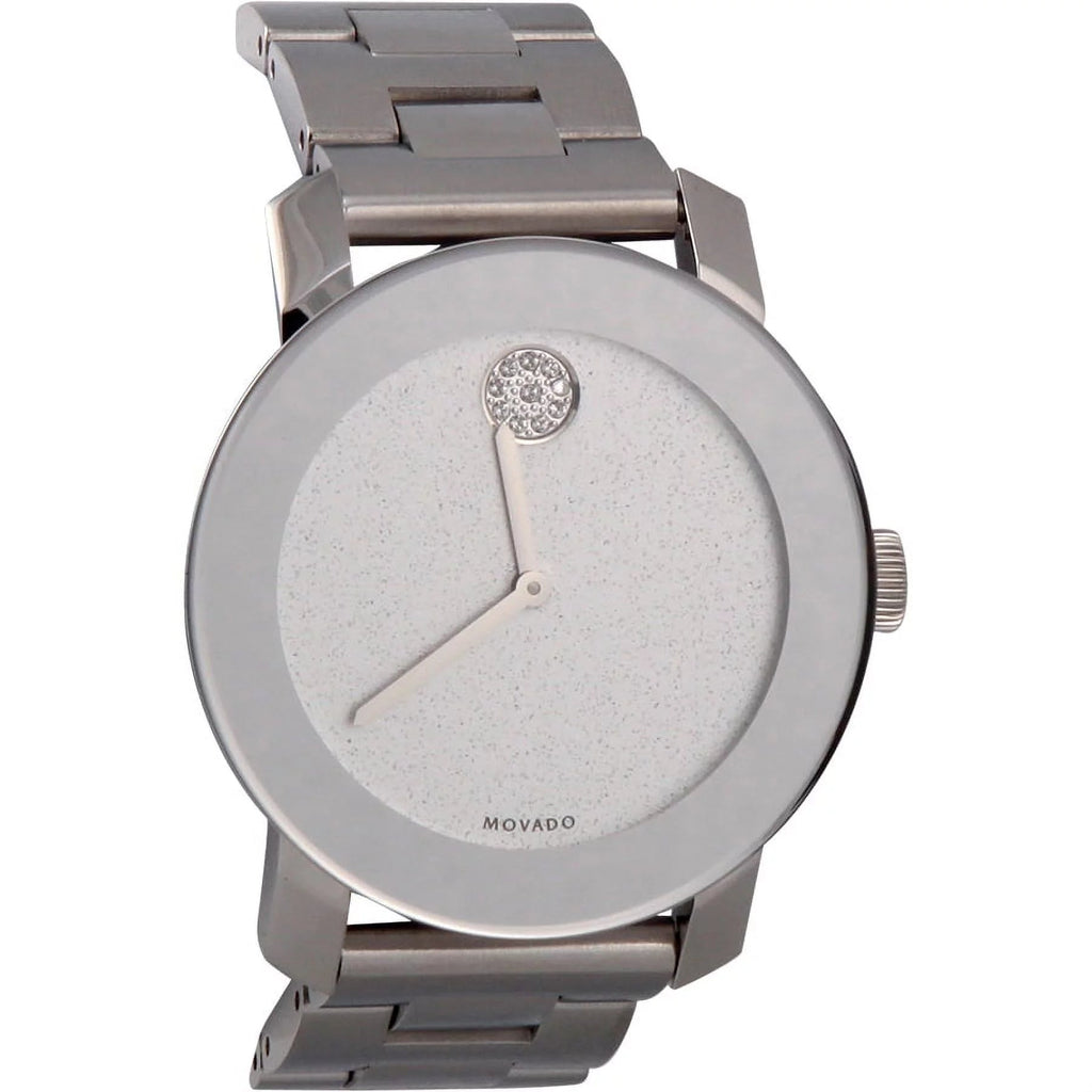 Movado Bold Crystal Dot Silver Dial Silver Steel Strap Watch For Women - 3600334