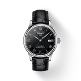 Tissot Le Locle Powermatic 80 Black Dial Black Leather Strap Watch For Men - T006.407.16.053.00