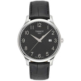 Tissot T Classic Tradition Black Dial Black Leather Strap Watch For Men - T063.610.16.052.00