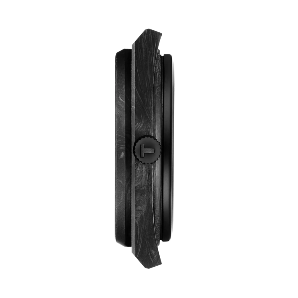 Tissot PRX Powermatic 80 Carbon Black Dial Black Rubber Strap Watch for Men - T137.907.97.201.00