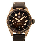 Tag Heuer Autavia Brown Dial Brown Leather Strap Watch for Men - WBE5191.FC8276