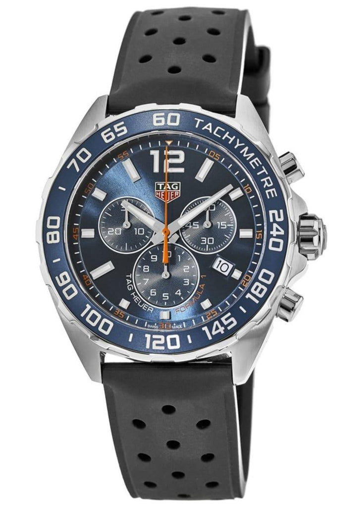Tag Heuer Formula 1 Blue Dial Black Rubber Strap Watch for Men - CAZ1014.FT8024