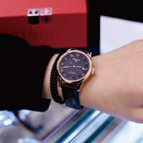 Tissot Le Locle Powermatic 80 Black Dial Black Leather Strap Watch For Men - T006.407.36.053.00