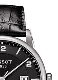 Tissot Luxury Powermatic 80 Black Dial Black Leather Strap Watch For Men - T086.407.16.057.00