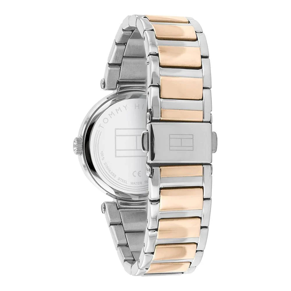 Tommy Hilfiger Lynn Quartz White Dial Two Tone Steel Strap Watch For Women - 1782236
