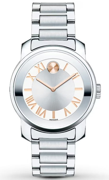 Movado Bold Silver Dial Silver Steel Strap Watch for Women - 3600244
