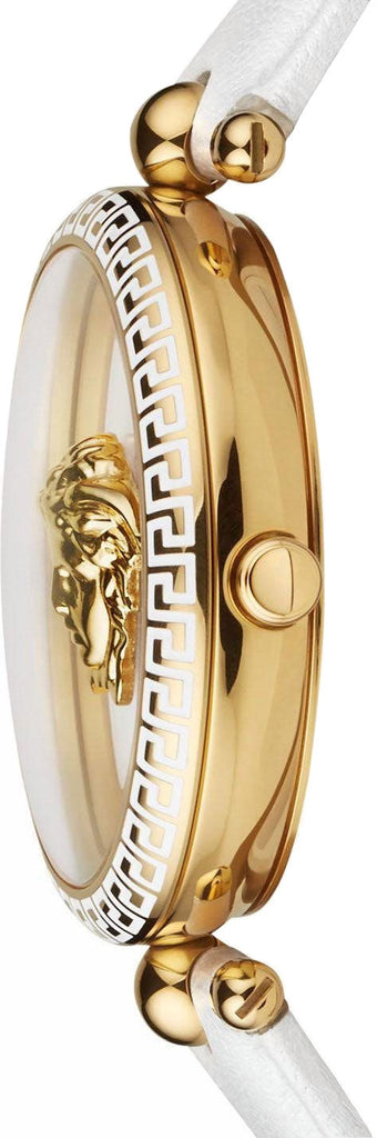 Versace Palazzo Empire White Dial White Leather Strap Watch for Women - VCO040017
