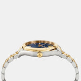 Versace Hellenyium Quartz Blue Dial Two Tone Steel Strap Watch For Men - VEVK00520