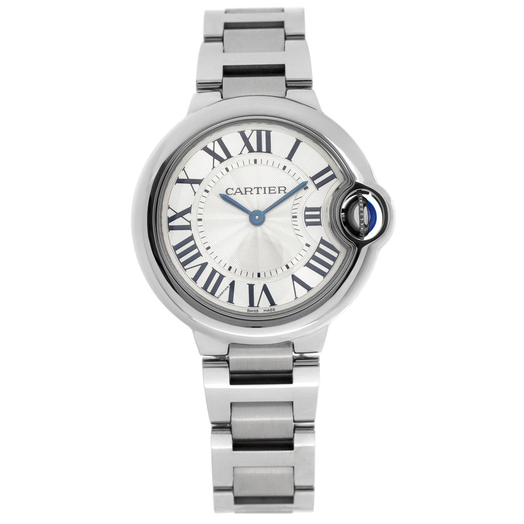 Cartier Ballen Bleu De Cartier Silver Dial Silver Steel Strap Watch for Women - W6920084