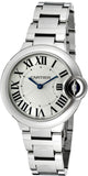 Cartier Ballen Bleu De Cartier Silver Dial Silver Steel Strap Watch for Women - W6920084