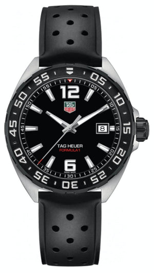 Tag Heuer Formula 1 Quartz Black Dial Black Rubber Strap Watch for Men - WAZ1110.FT8023